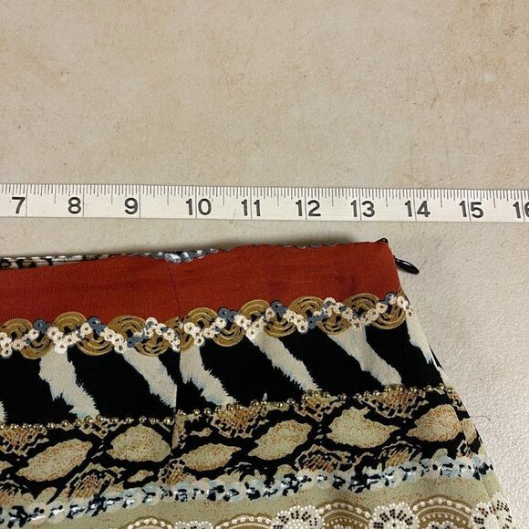 Silk Club Animal Print Sequin Pencil Skirt 4 - Picture 6 of 10